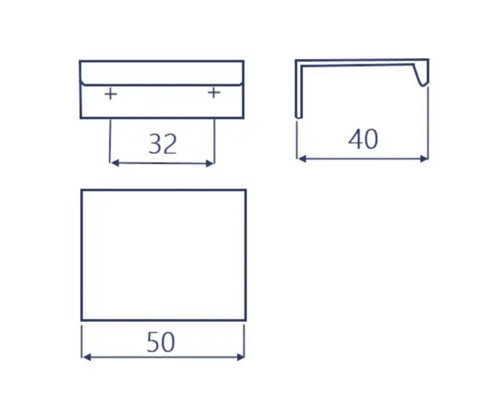 Desen tehnic cu dimensiuni pentru o componentă de construcție