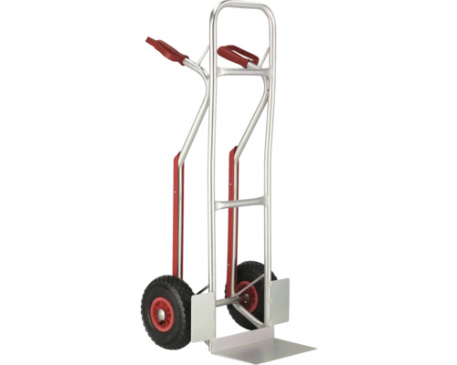 Cărucior transport cu platformă Cargo Point max. 150kg, H 1190mm, din aluminiu Cărucior de transport din aluminiu cu două roți