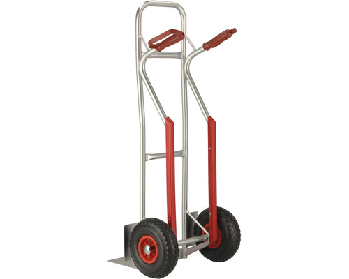 Cărucior din aluminiu cu două mânere și anvelope pneumatice