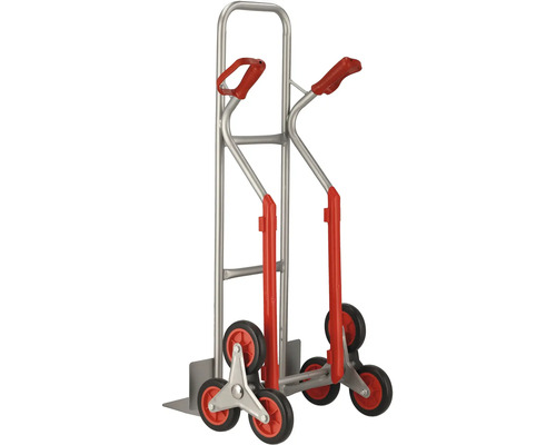 Cărucior pentru scări cu trei roți pe fiecare parte pentru transportul încărcăturilor pe scări