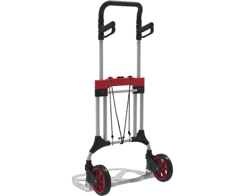 Cărucior cu mâner reglabil și roți roșii