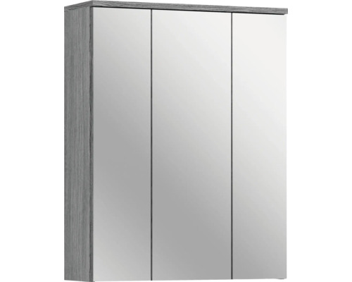 Dulap cu oglindă cu trei uși și decor din lemn