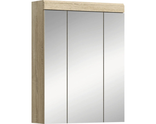 Dulap cu oglindă cu trei uși pentru baie