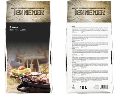 Cărbuni de lemn pentru grătar Tenneker aprox. 1,56 kg Sac de cărbune de grătar Tenneker, calitate restaurant