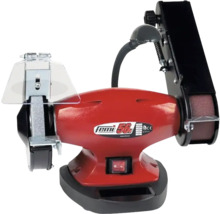 Polizor de banc cu bandă abrazivă și lampă