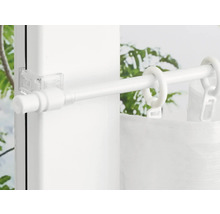 Bară cafenea extensibilă Aura argintie 135-225 cm