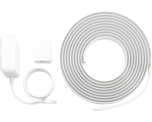 Bandă LED RGBW Philips Hue 5m 20W, conexiune Bluetooth Bandă LED cu sursă de alimentare și clipsuri de fixare