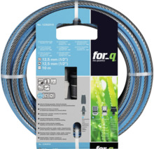 Furtun de grădină cu accesorii Komfort 1/2 inch, 10 metri include spritzer, conector, conector cu sistem de oprire a apei și racord pentru robinet