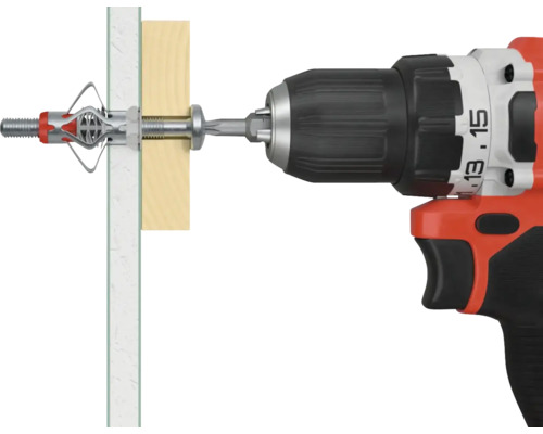 Montaj diblu pentru gips-carton cu șurubelniță cu acumulator în placă de gips-carton