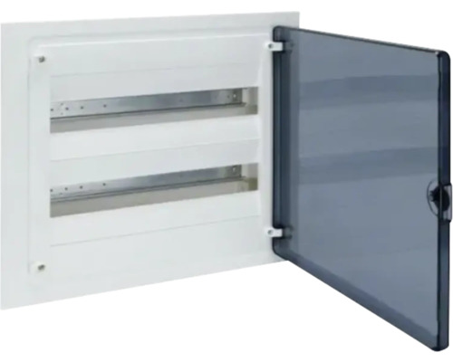 Tablou distribuție electrică Hager Golf 2x18 module IP40, montaj îngropat Cutie de distribuție cu ușă transparentă