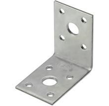 Conector de colț din metal cu mai multe găuri pentru fixare