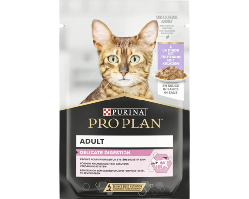 Purina Pro Plan Adult Delicate Digestion hrană pentru pisici cu curcan