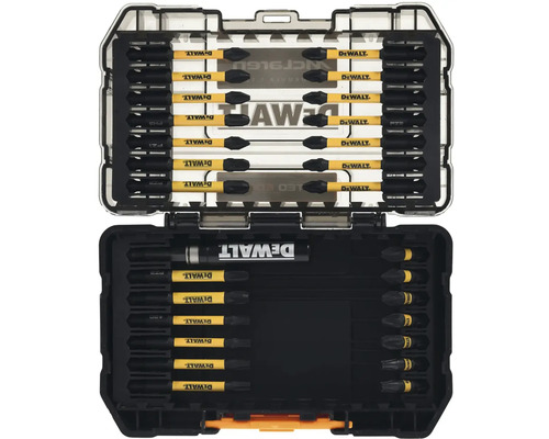 Set de biți pentru șurubelniță Dewalt în cutie deschisă