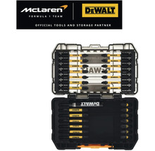 Set de biți DeWalt în cutie deschisă cu logo-ul echipei McLaren Formula 1