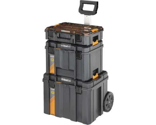 Cutie de scule stivuibilă cu role și mâner