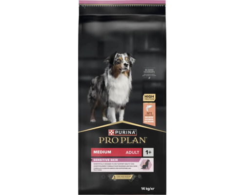 Purina Pro Plan Medium Adult hrană uscată pentru câini cu somon pentru piele sensibilă, 14 kilograme