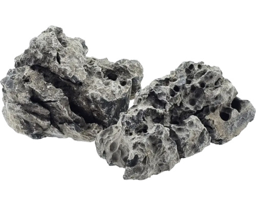 Două pietre de acvariu poroase pentru decorare