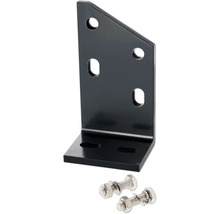Conector de colț negru cu material de fixare