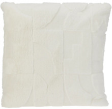 Pernă pătrată din imitație de blană cu model matlasat