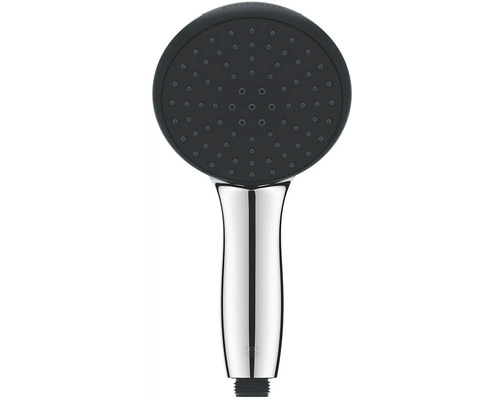 Duș de mână cu mâner cromat și cap negru