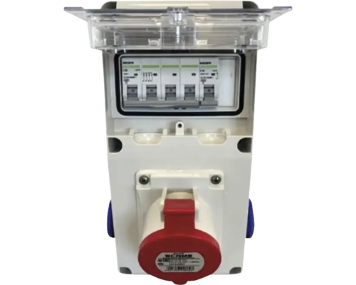 Cutie de distribuție electrică cu siguranțe și priză