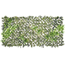 Imitație gard viu/ paravan cu frunze Bambus 90x180 cm verde