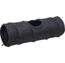 Tunel pentru pisici din catifea reiată cu vizor