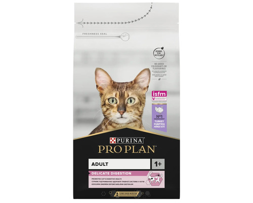 Purina Pro Plan Adult hrană pentru pisici pentru digestie sensibilă cu curcan