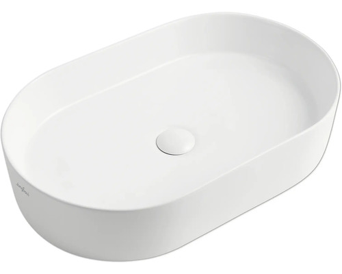Lavoar pe blat Jungborn ONE 60x38 cm alb lucios Lavoar alb ceramic, de formă ovală