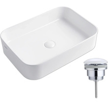 Lavabo ceramic pe blat cu set de scurgere