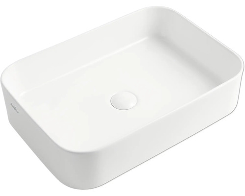 Lavoar pe blat Jungborn THREE 55X38 cm alb lucios Lavoar ceramic rectangular, montat pe blat