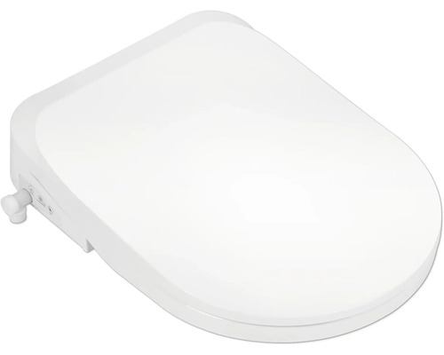 Scaun de toaletă alb cu comandă laterală