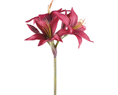 Amaryllis artificială cu mai multe flori și tulpină
