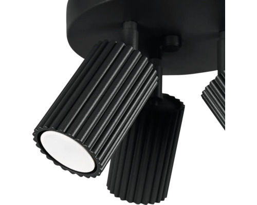 Lumină de tavan neagră cu mai multe spoturi