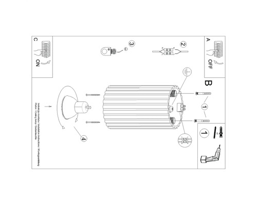 Instrucțiuni de montaj pentru o plafonieră