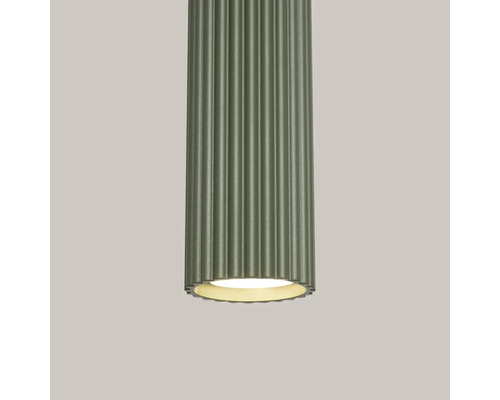 Corp de iluminat suspendat metalic cu structură canelată