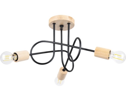 Lustră Ember E27 max. 3x15W, oțel/negru Lustră Ember E27 max. 3x15W, oțel/negru