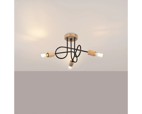 Lumină de tavan cu trei brațe și becuri