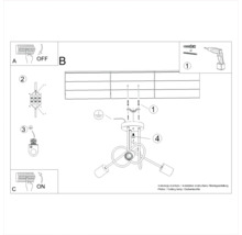 Instrucțiuni de montaj pentru o lampă de plafon