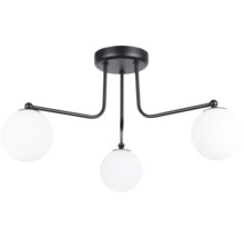 Lumină de plafon cu trei abajururi sferice