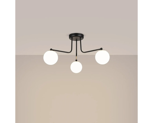 Lumină de plafon cu trei globuri luminoase