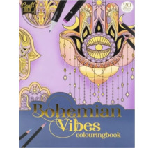 Carte de colorat Bohemian Vibes cu markere