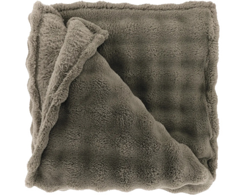 Pătură Bubble taupe 220x240 cm Pătură moale gri din blană artificială
