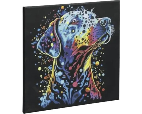 Pictură cu motiv câine pe pânză