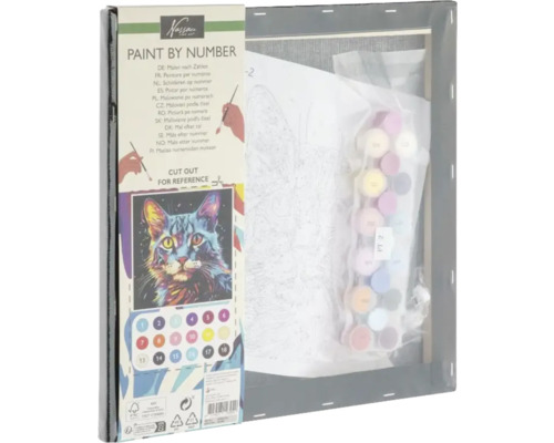 Set pictură după numere cu motiv pisică