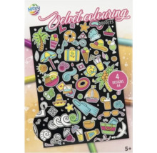 Moxy carte de colorat din catifea cu motive de plajă, format A4