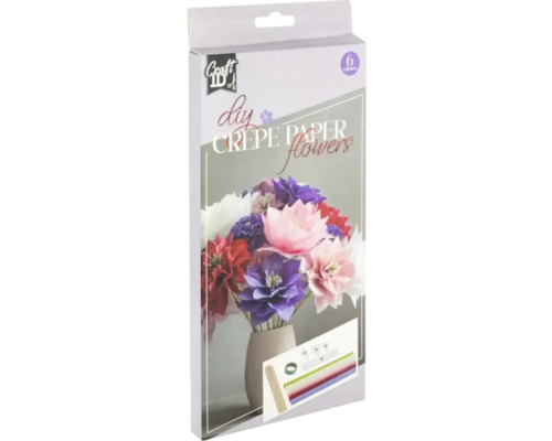 Ambalaj set de flori din hârtie creponată DIY