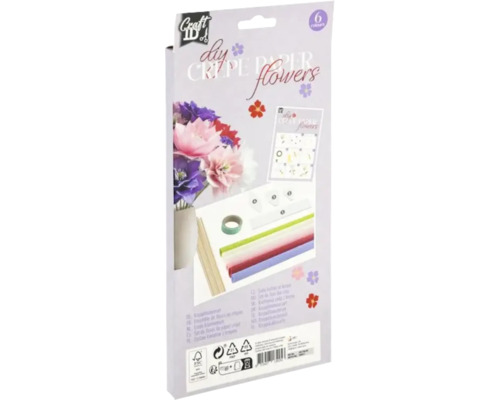 Set 6 flori hârtie creponată DIY