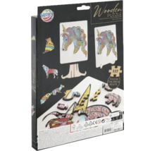 Puzzle din lemn Moxy cu motiv unicorn, 137 piese