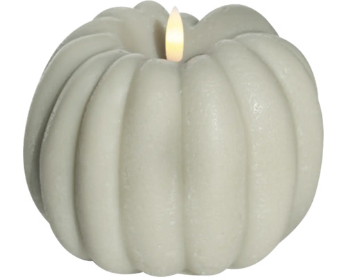 Lumânare dovleac cu LED Lafiora Ø 13,7 cm H 11,5 cm alb Lampa decorativă dovleac cu LED